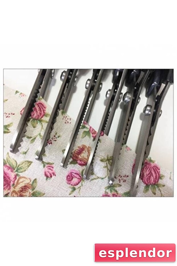 Zigzag Cutting Scissors Patterned Serrated Needle Scissors Tailor Fabric (Lysinya) - 1