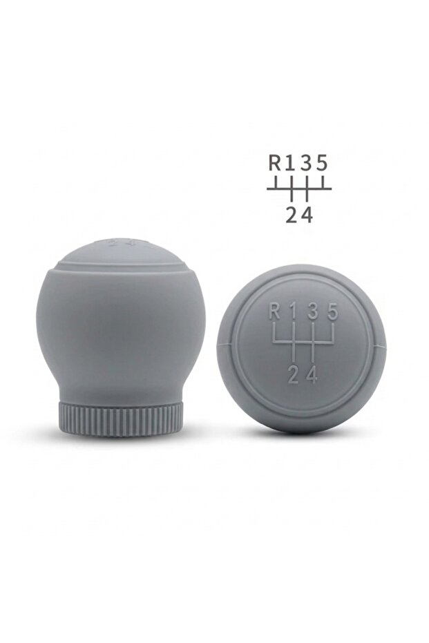 5 Forward Silicone Gear Shift Knob Cover Round Gray