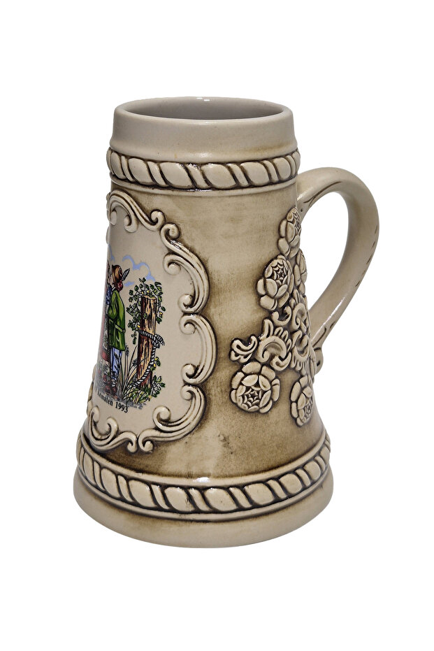 Vintage Tankart Wf Kematen 1993 Inscribed Embossed German Ceramic Beer Glass 16.5cm