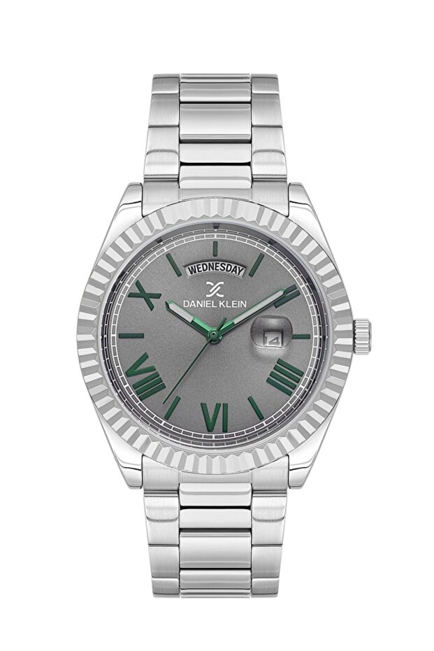 Dk.13.10128-4 Date and Day Display 3 Atm Water-Resistant Metallic Color Men's Wristwatch