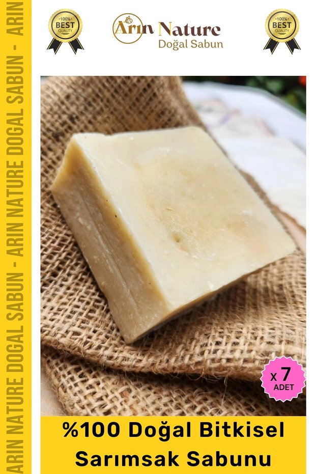 # Sarım Cobalt Abunu Natural Beautifully Scented Hand Face Hair Body Original Herbal Garlic Soap 120g - 7 Pieces
