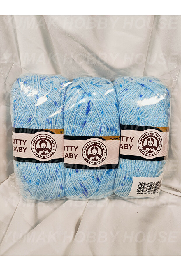 Kitty Baby Spotted Hand Knitting Yarn (3 Pieces) 100Gr. Color: 379