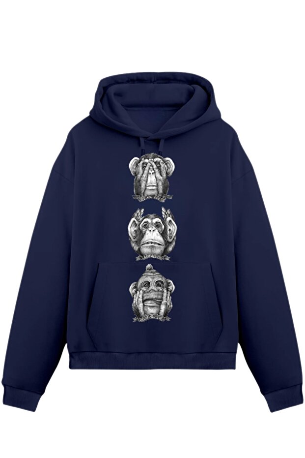 See No Evil – Hear No Evil – Speak No Evil Design Sweatshirt