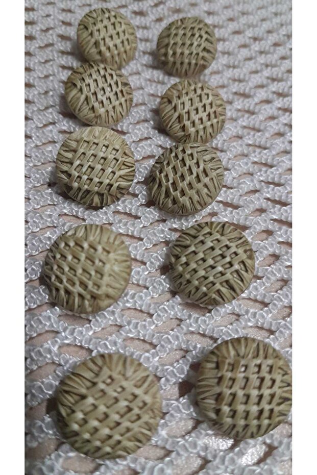 Ǝe Polyester Button 24 Size 14 mm 10 Pieces