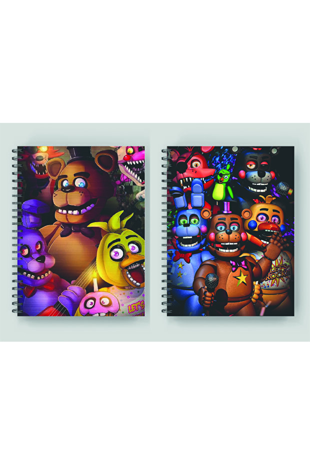 قطعتان من دفتر ملاحظات FNAF Five Nights At Freddys مقاس A5، 50 ورقة