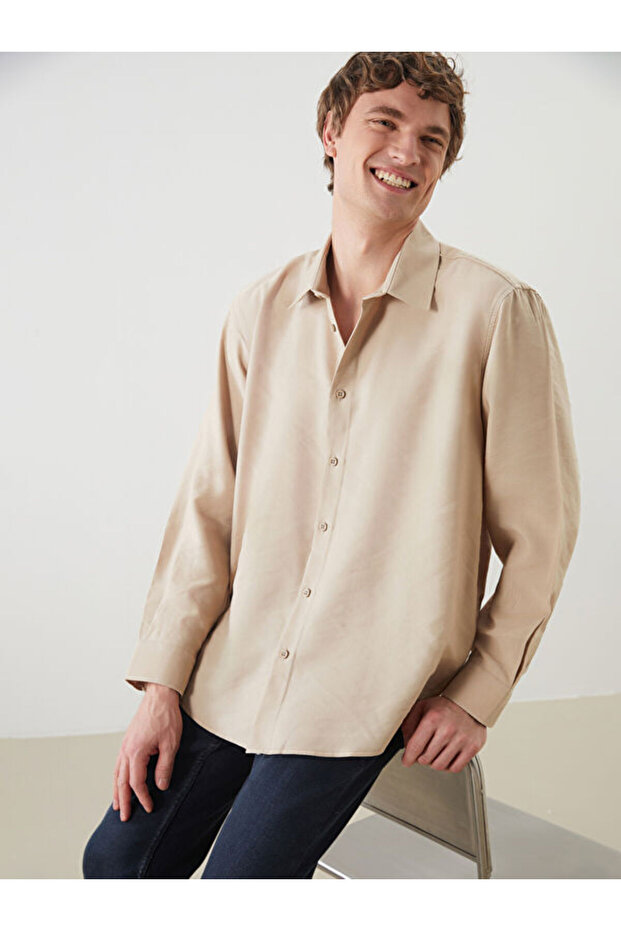 Comfortable Fit Long Sleeve Men's Shirt