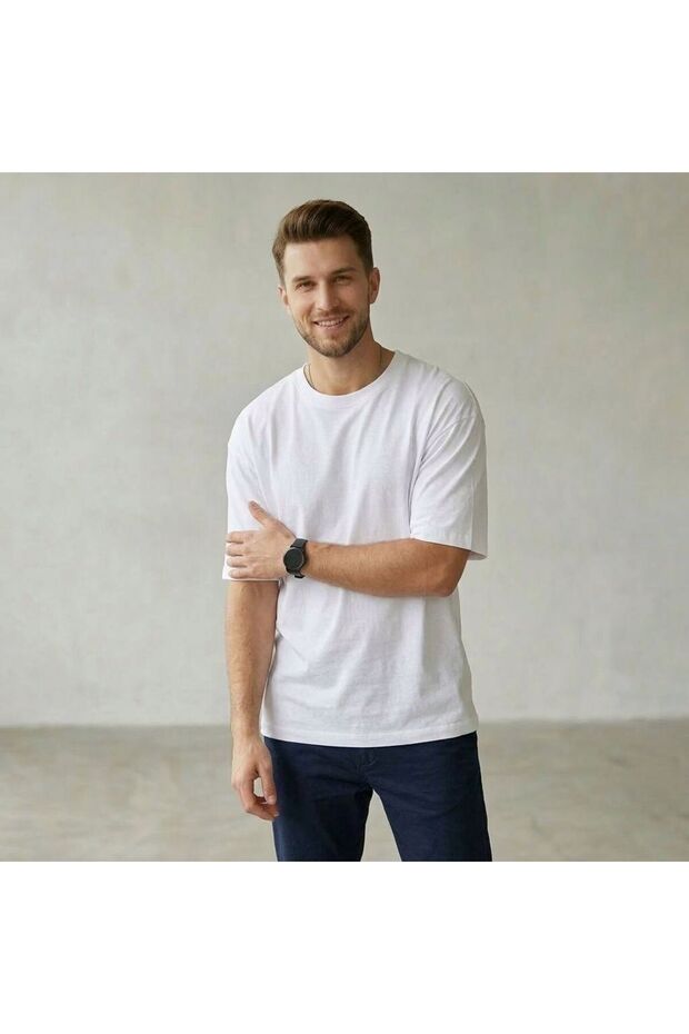 Men's Basic Oversize T-Shirt - 2