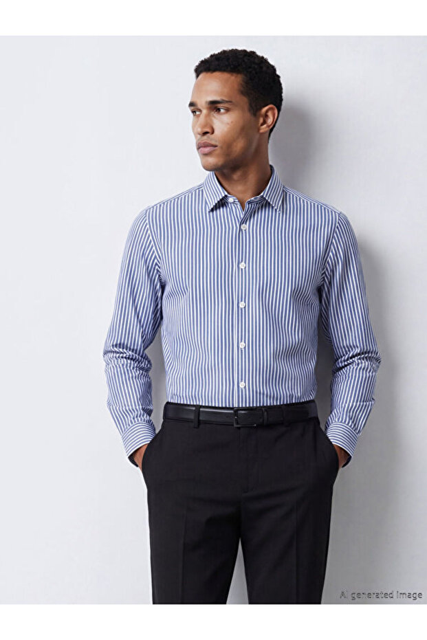 Slim Fit Striped Men's Shirt