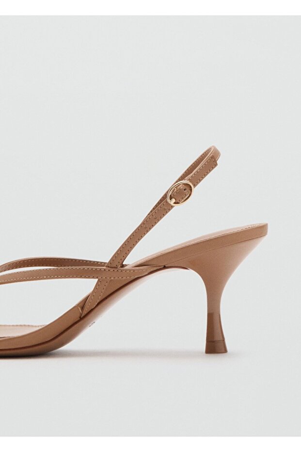 Bantlı topuklu sandalet - 4