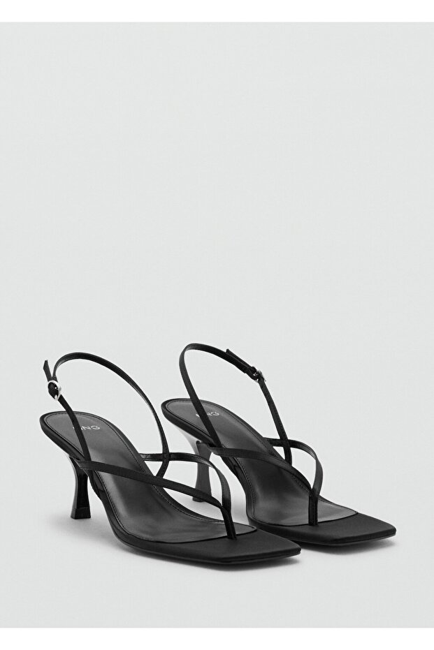 Bantlı topuklu sandalet - 1