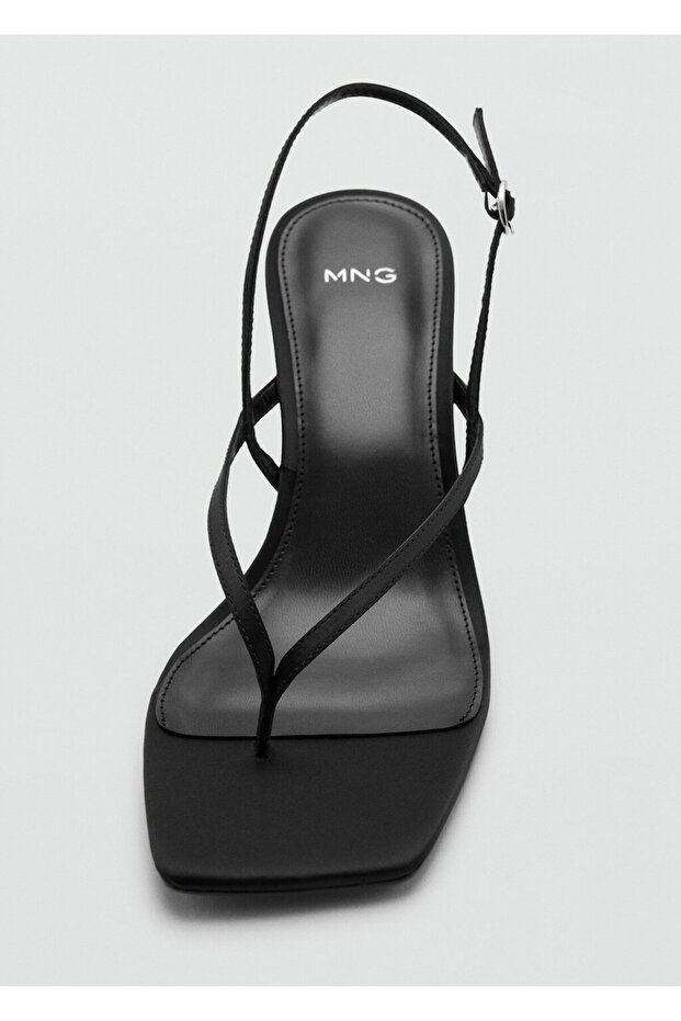 Bantlı topuklu sandalet - 6