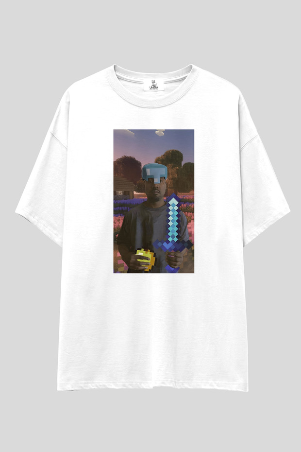 Kanye West Funny Oversized Tee T-Shirt | Unisex 100% Cotton Black & White Printed Streetwear Design Tee