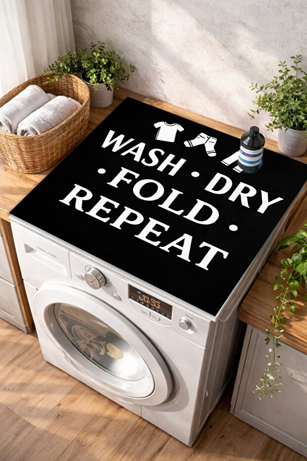 Washing Machine and Dryer Cover Non-Slip Washable Machine Top Protection Pad Decorative Mat