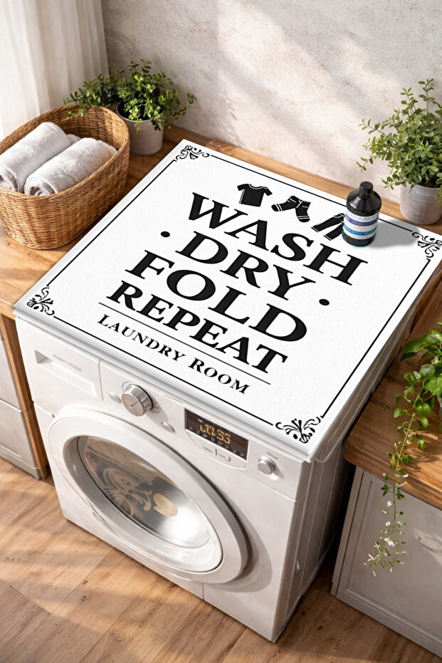 Washing Machine and Dryer Cover Non-Slip Washable Machine Top Protection Pad Decorative Mat