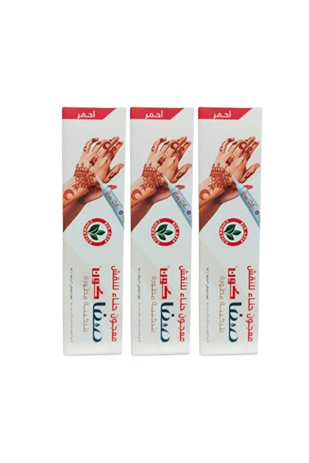 معجون حناء للنقش أحمر 30جرام 3قطع