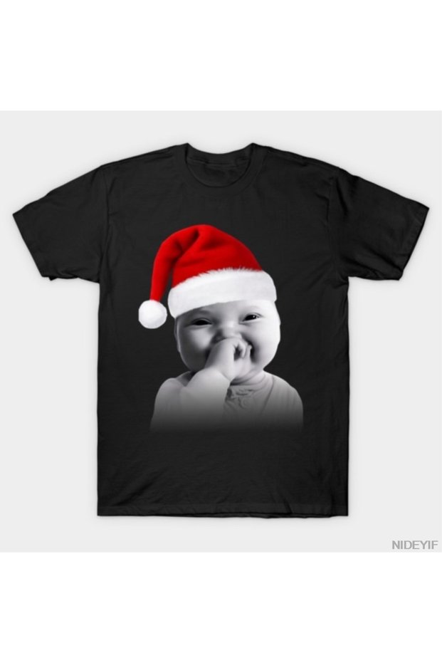 Funny Niche Gen Z Meme Laughing Artificial Intelligence Christmas T-Shirt for Men and Women 100% P Cotton U t