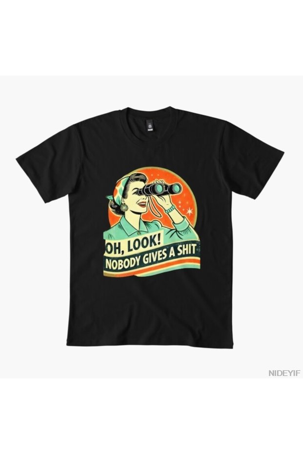 Oh Look Nobody Gives T-Shirt for Men Women %100 Cotton Lu Tshirts 3Xs-3Xl Tops 1224-3