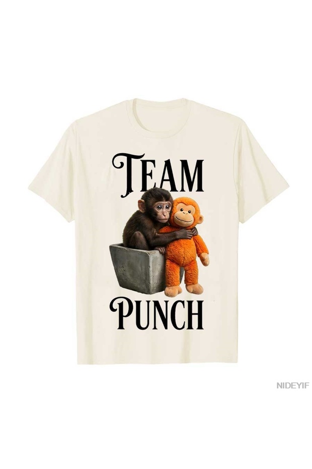 Team Punch Japan Baby Monkey Fist T-Shirt for Men Women 100% Cotton t Shirts K