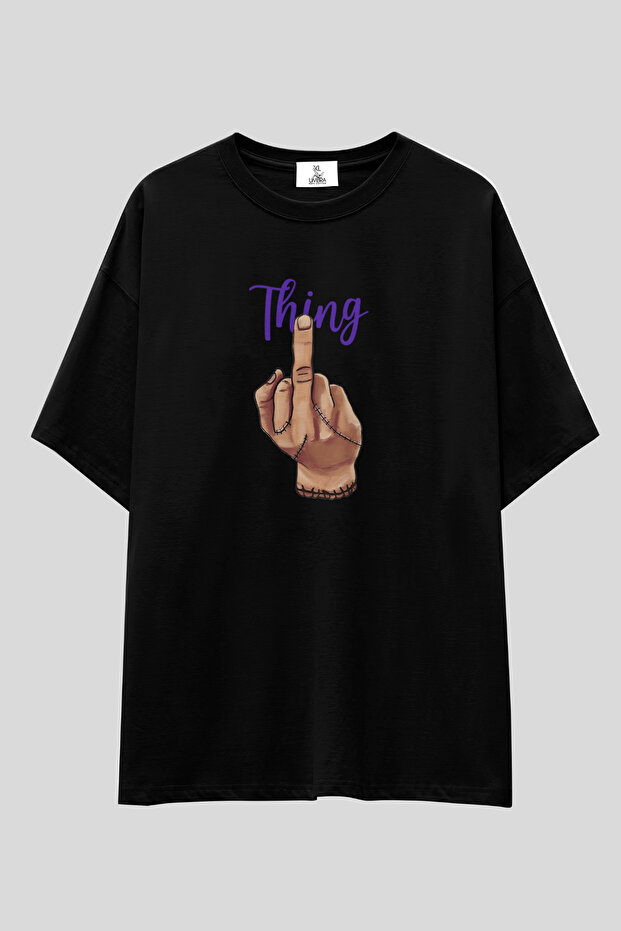 Wednesday Oversized T-Shirt | Unisex 100% Cotton Black Printed Custom Design Tee