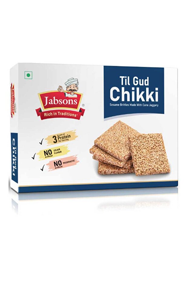 Til Gud Chikki Crunchy Toasted Sesame Jaggery Bar (400g)