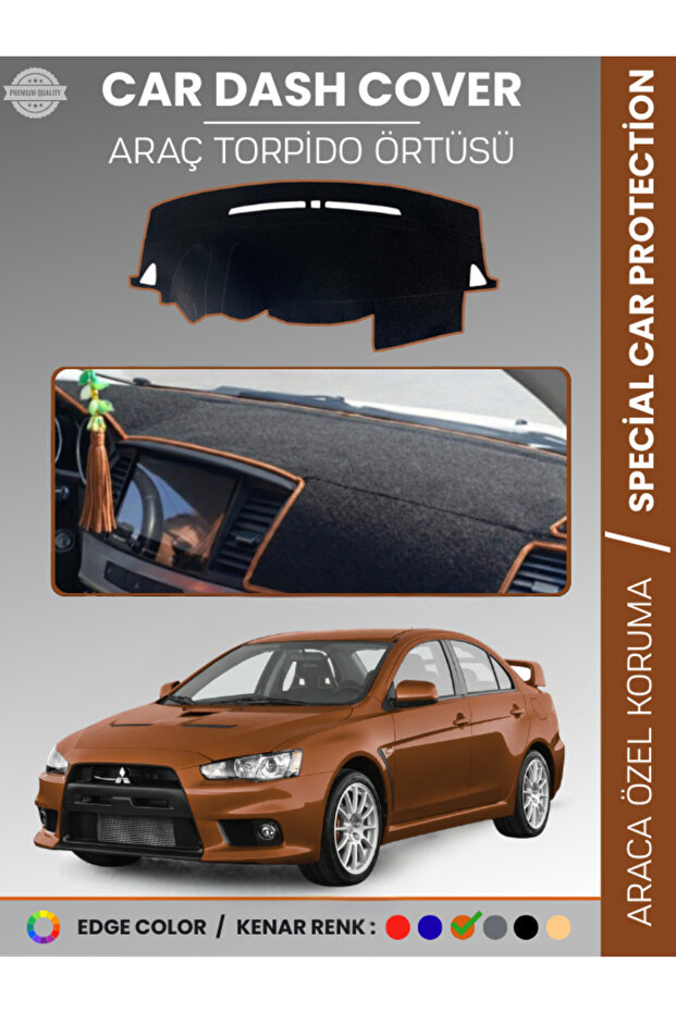 Mitsubishi Lancer (2007-2017) Dashboard Cover Front Chest Protection Dashboard Protection Vehicle-Specific Full Fit