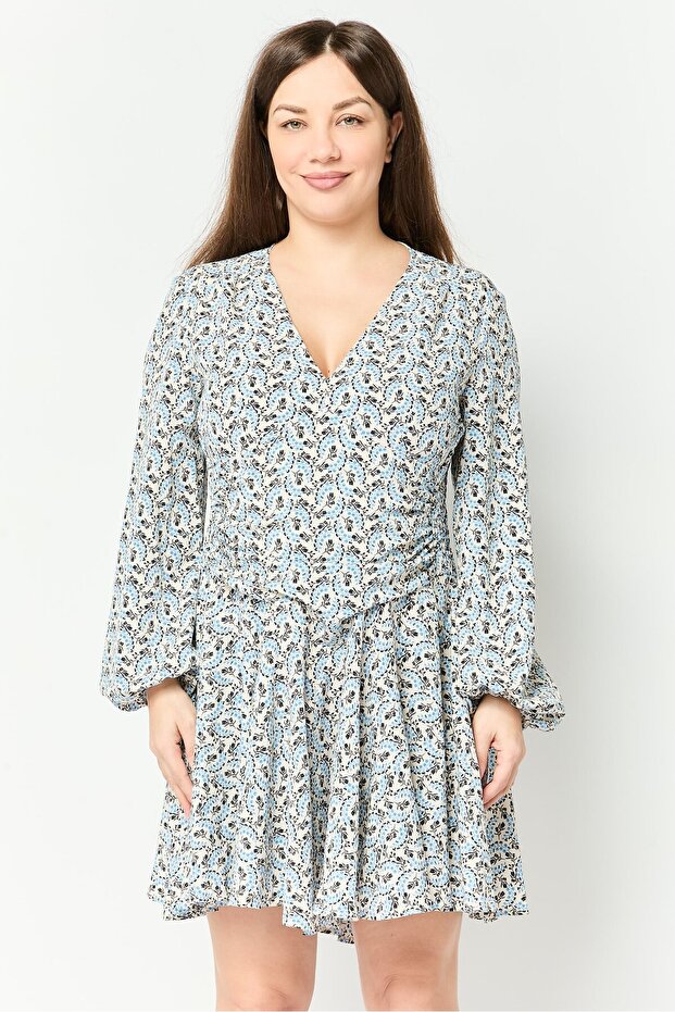 Women Floral Print Midi Dress, Multicolor