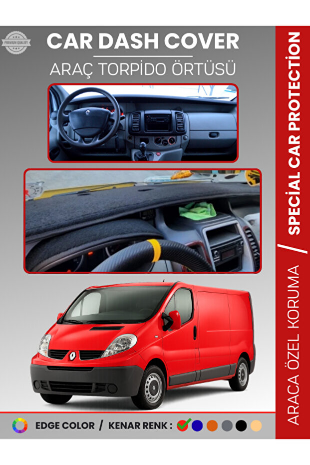 Renault Trafic 2 (2001-2014) Dashboard Cover Front Chest Protection Dashboard Protection Perfect Fit Prevents Cracking