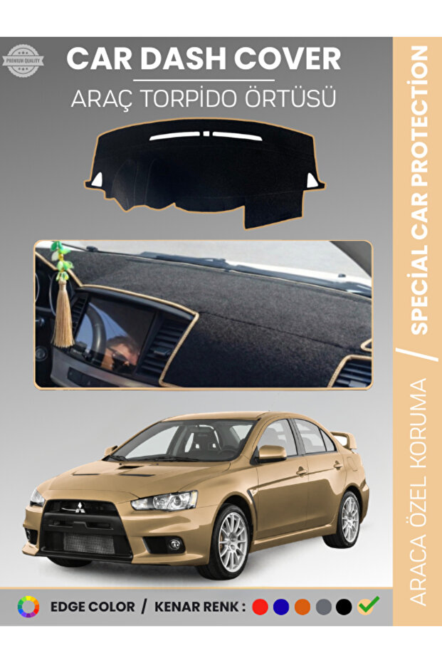 Mitsubishi Lancer (2007-2017) Dashboard Cover Front Chest Protection Dashboard Protection Vehicle-Specific Full Fit