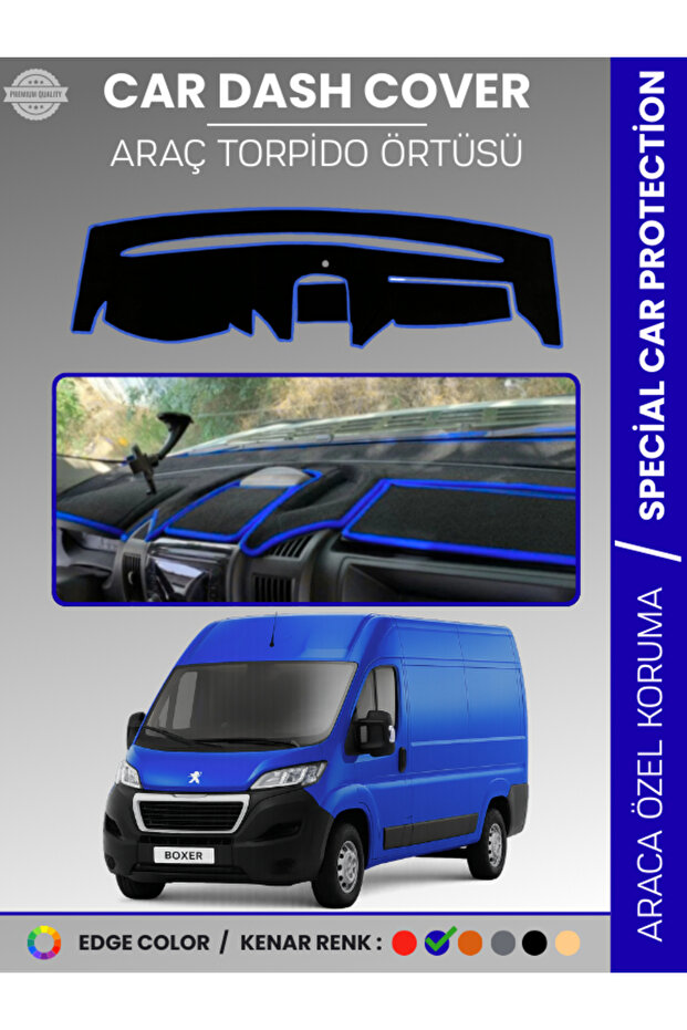 PEUGEOT BOXER (2017-2021) غطاء لوحة التحكم في السيارة، حماية لوحة التحكم، ملاءمة كاملة، مانع للانزلاق قطع مقطوعة خصيصًا
