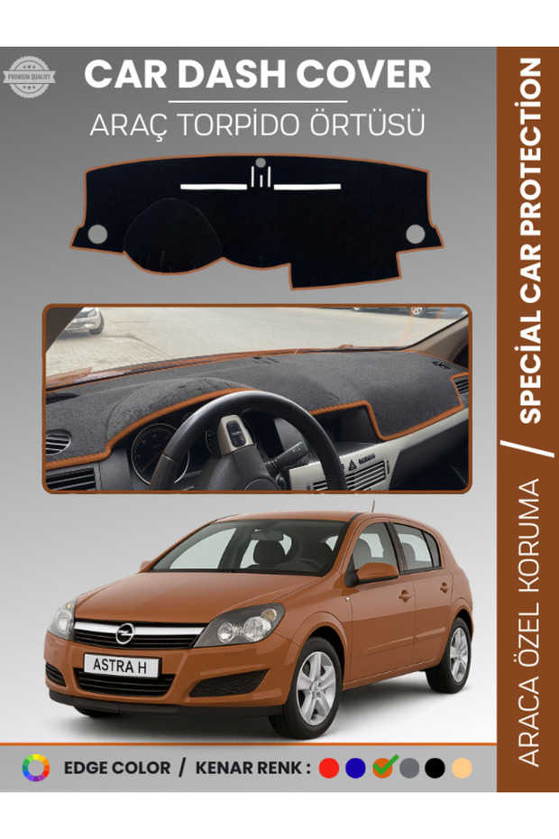Opel Astra H (2004-2011) Dashboard Cover Front Chest Protection Dashboard Protection Perfect Fit Prevents Cracking