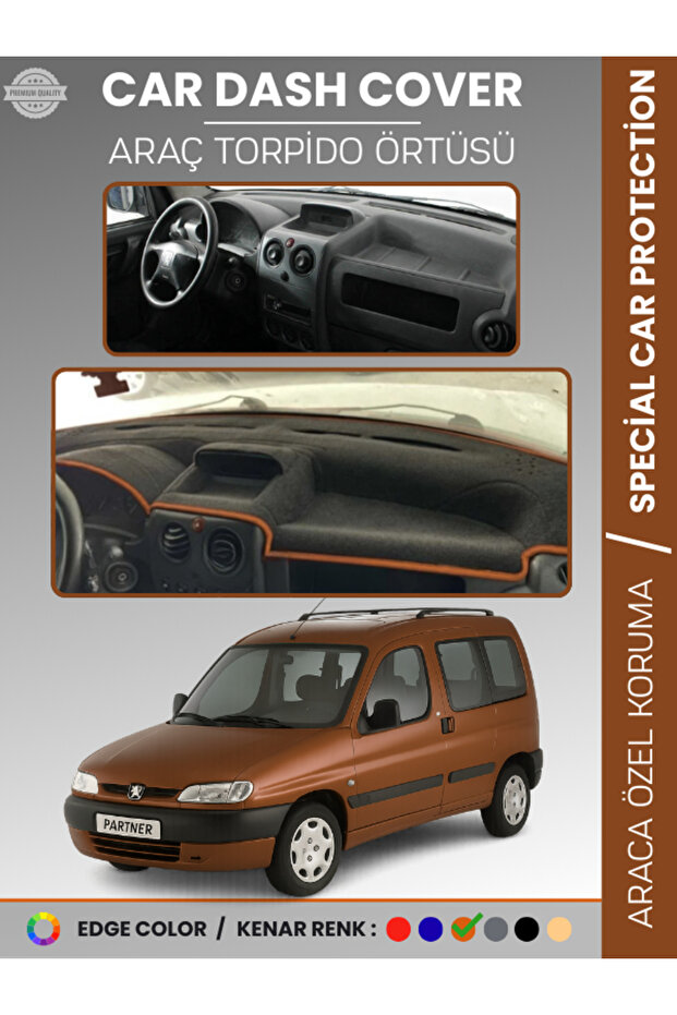 Peugeot Partner (1996-2002) Dashboard Cover Panel Protection Dashboard Protection Full Fit Non-Slip Custom Cut