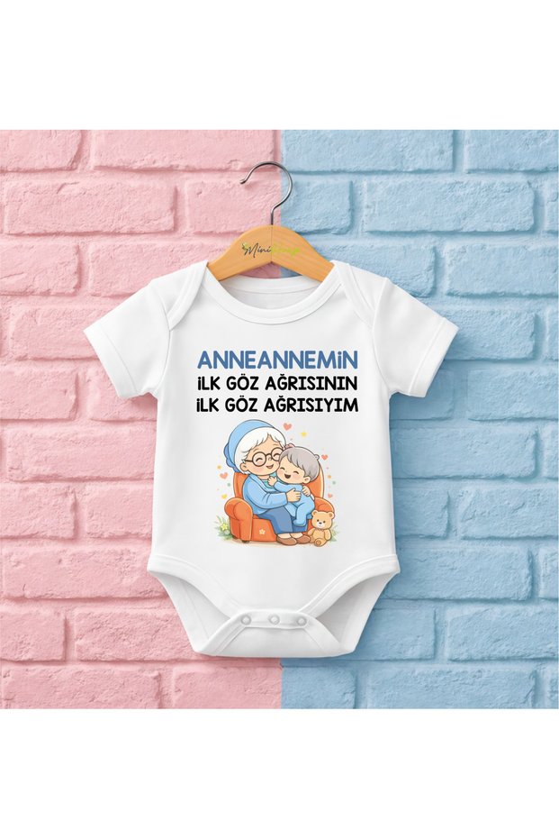 Grandmother Grandmother First Eye Pain Written P Cotton Boy Baby Bodysuit