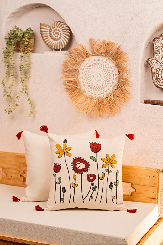 Bohemian Cushion 42 cm X 42 cm Flower Garden