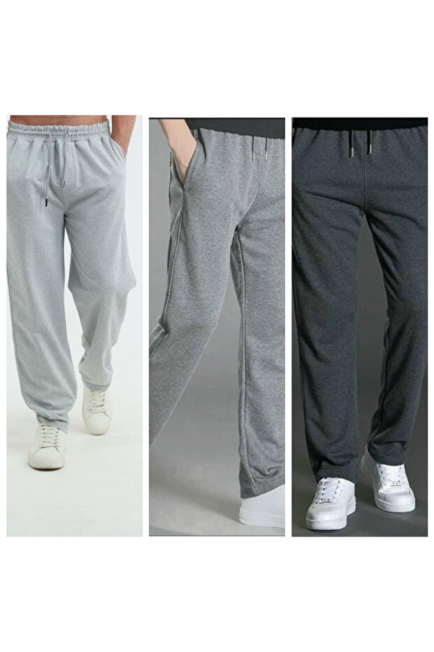 3-Piece Men's Pants with Relaxed Cut and Comfortable Waist (Regenerated Fabric)