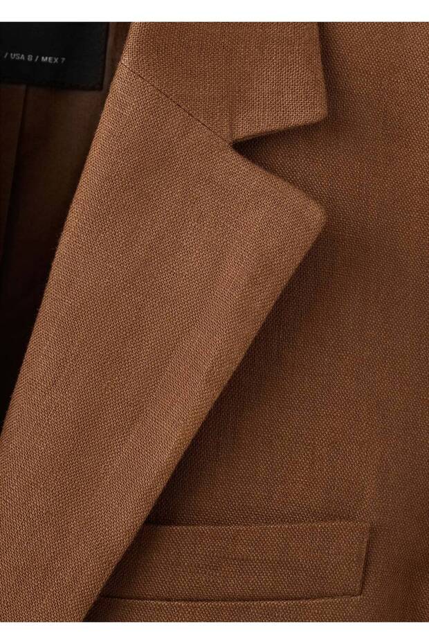 Keten blazer ceket - 2