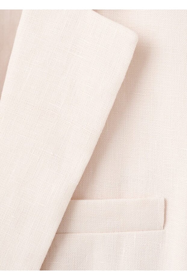 Keten blazer ceket - 8