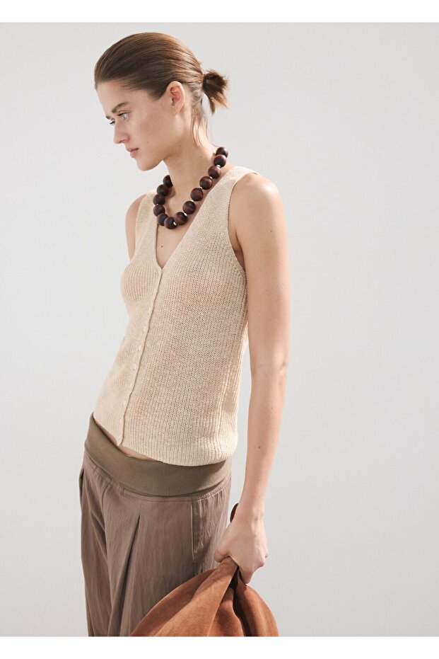 Ajur örgü yelek - 1