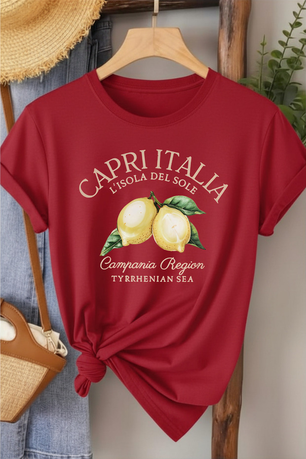 Capri Italy Printed Women's T-Shirt