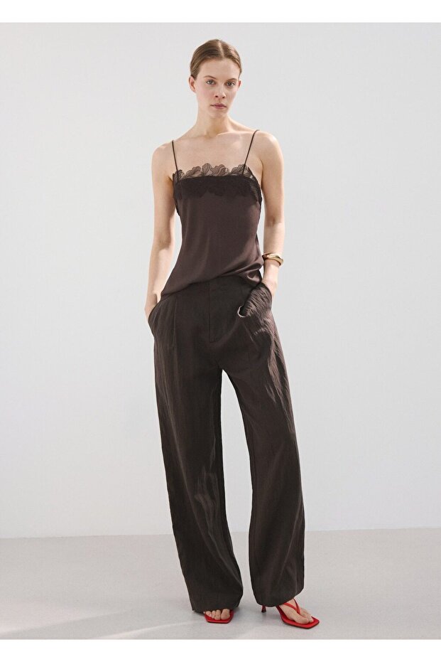 Dantel süslemeli bluz - 2