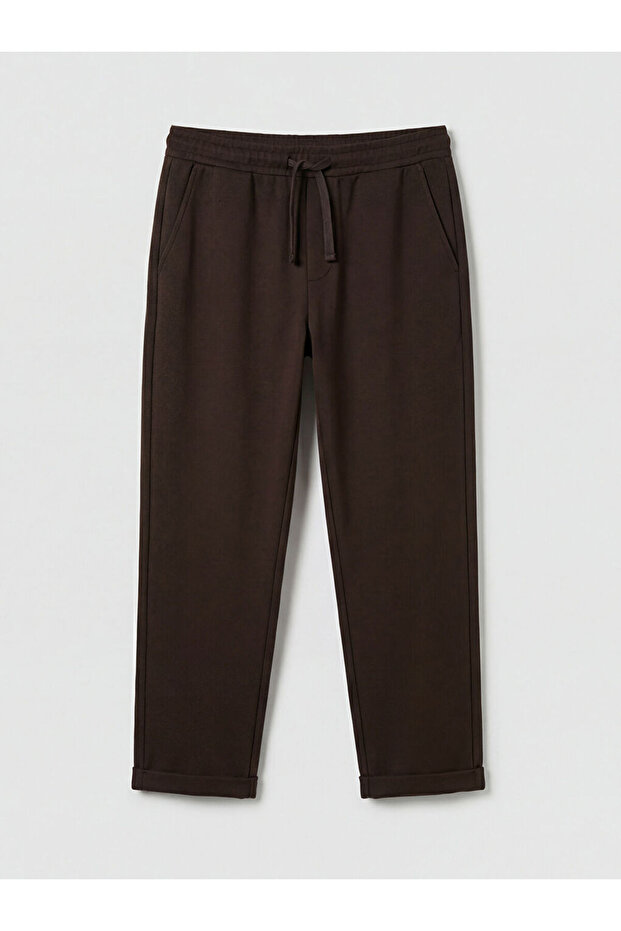 Lcw vision brown elastic waist boy's pants