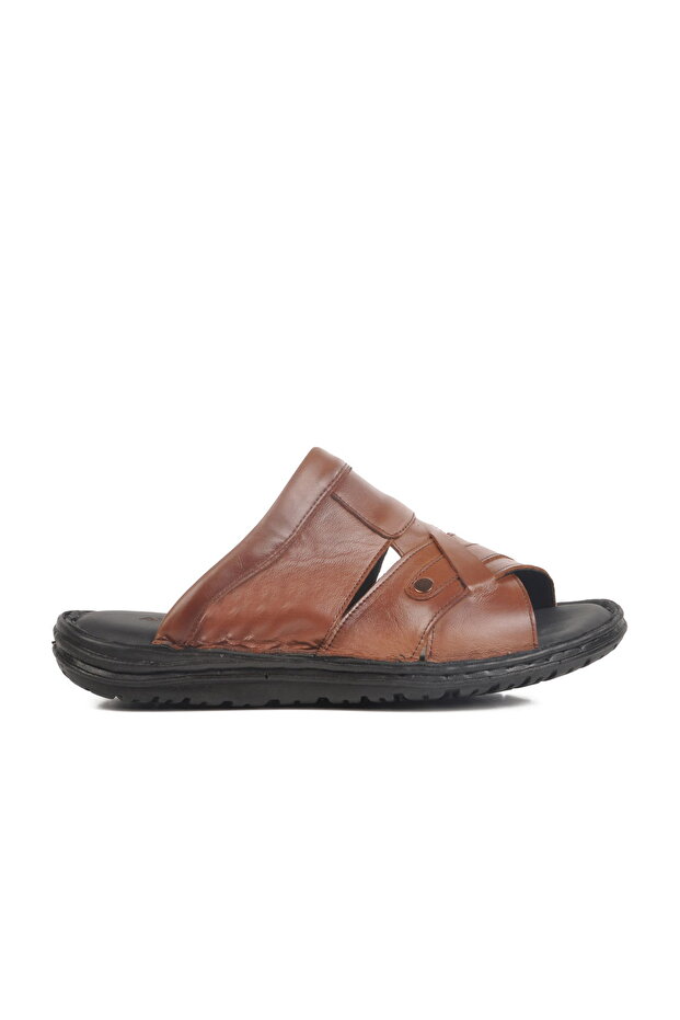 Tan Men's Flat Slippers