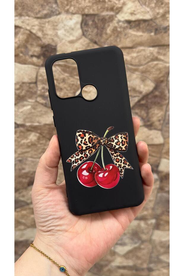 Casper Via F20 Compatible Cherry Bow Leopard Printed Pack Silicone Shock-Absorbing Classic Protected Rubber Case