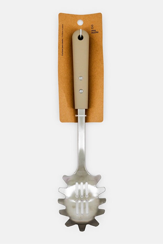 Pasta Serving Spoon, Silver - 1