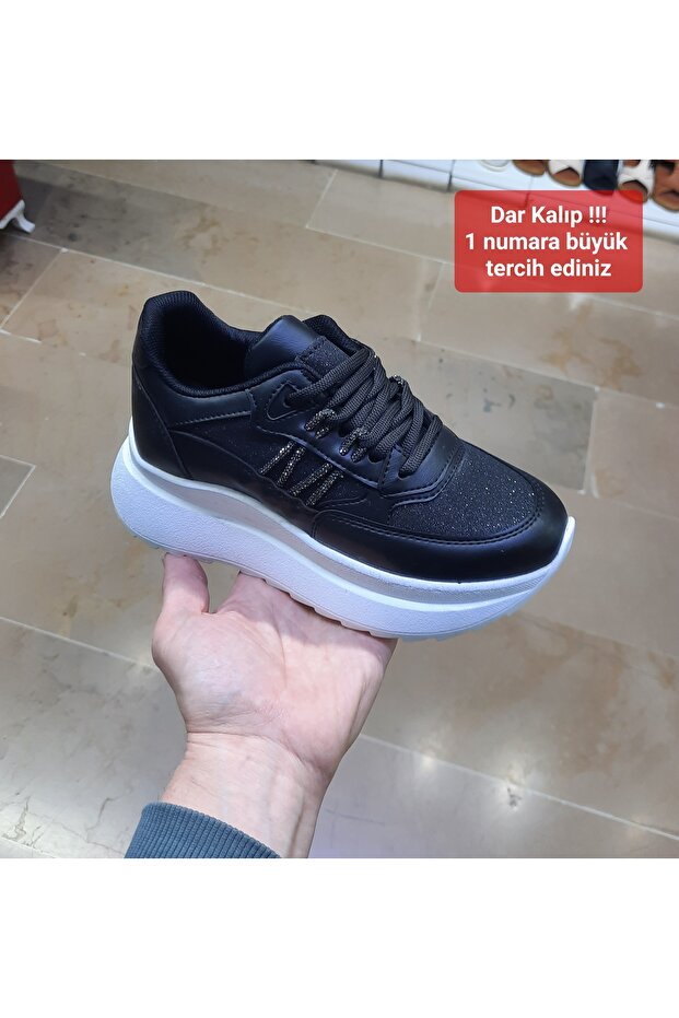 Women's Orthopedic Transitional Waterproof Thick Sole Black-Grey Sneakers Sports Shoes