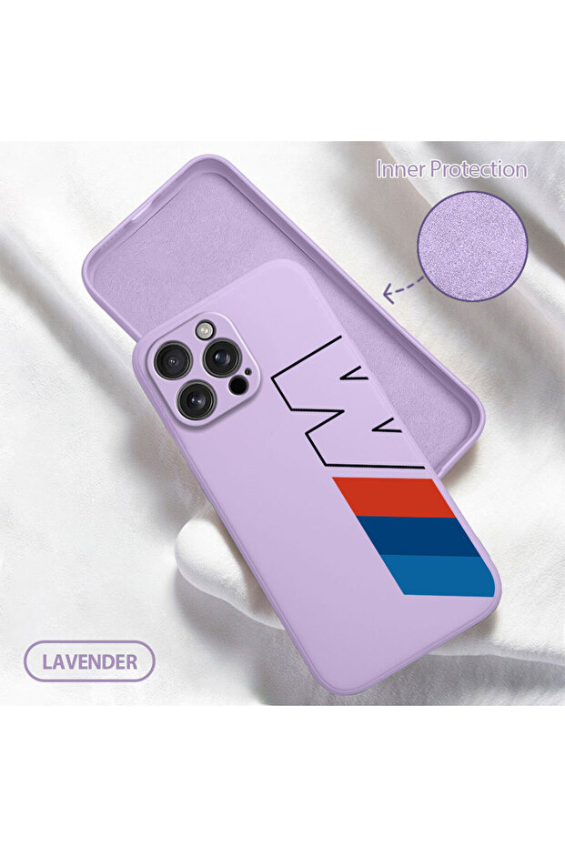 iPhone 16 Pro Max Compatible Phone Case with Velvet Camera Protections Inside, Soft Silicone Bmw Pattern