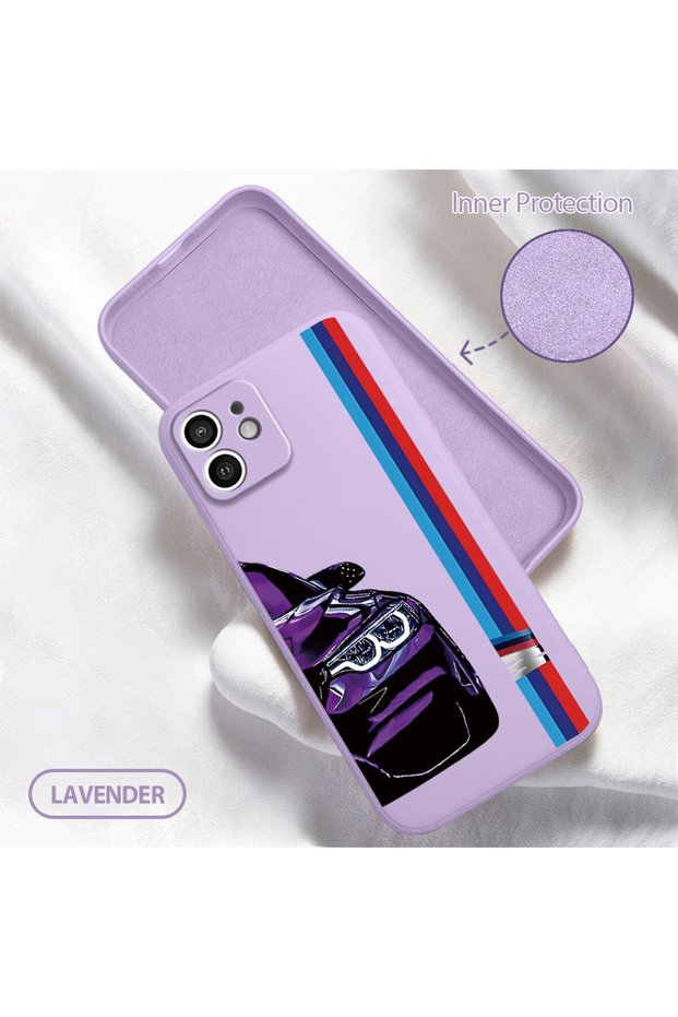 iPhone 12 Compatible Bmw Pattern Soft Silicone Phone Case with Velvet Camera Protections