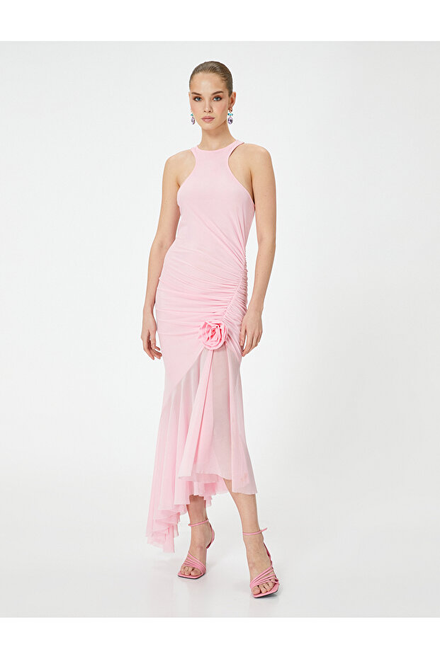X Sibil Çetinkaya - Halter Neck Evening Dress