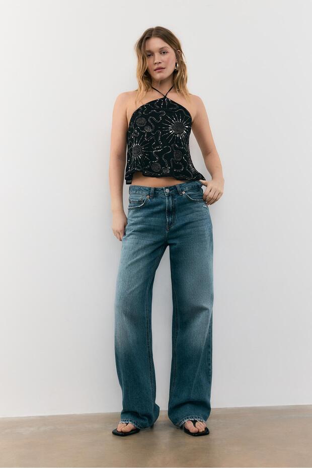 İşlemeli halter top - 2