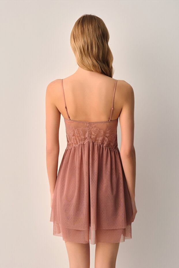 Vivienne Dantelli Kısa Gecelik - 4