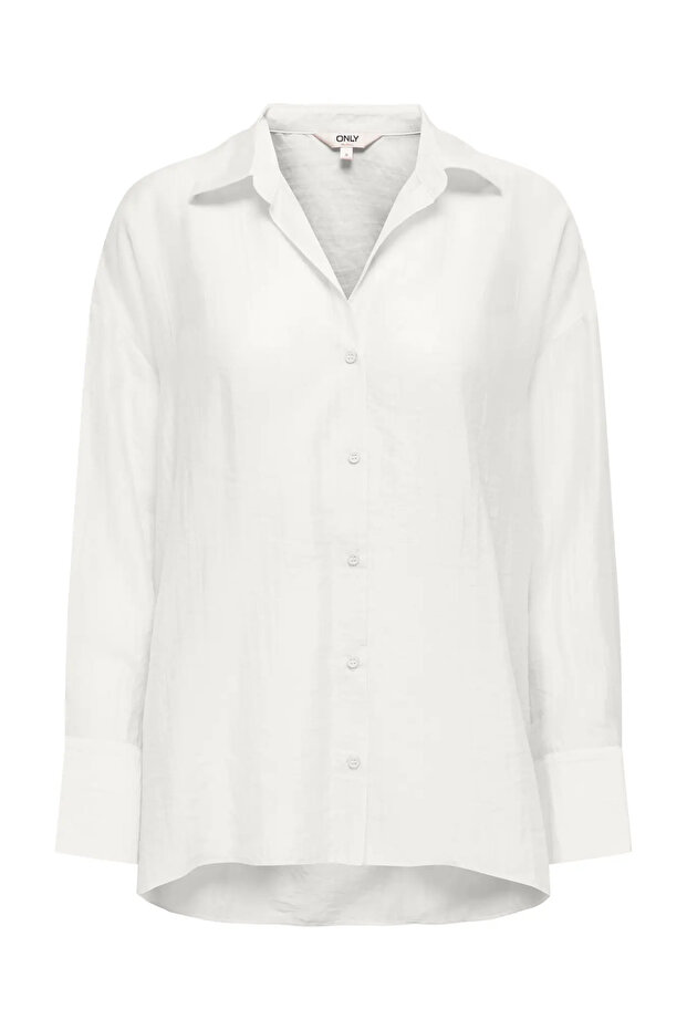 Women's Loose Fit White Shirt - 15369483